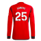2023-2024 Man Utd Authentic Long Sleeve Home Shirt (Sancho 25)
