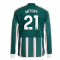 2023-2024 Man Utd Away Long Sleeve Shirt (Kids) (Antony 21)