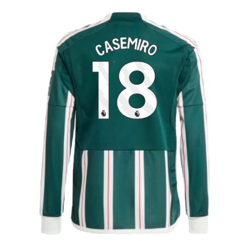 2023-2024 Man Utd Away Long Sleeve Shirt (Kids) (Casemiro 18)