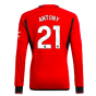 2023-2024 Man Utd Home Long Sleeve Shirt (Kids) (Antony 21)