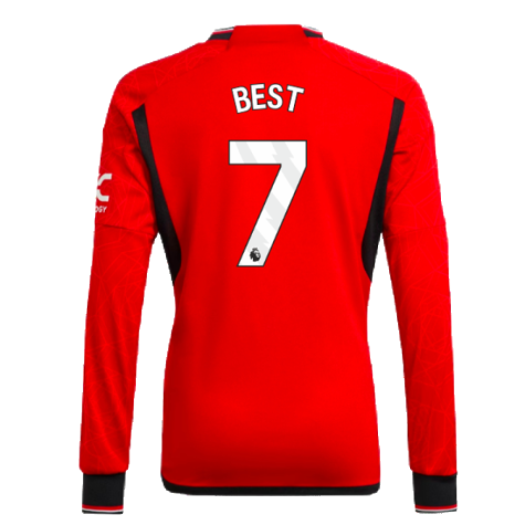 2023-2024 Man Utd Home Long Sleeve Shirt (Kids) (Best 7)