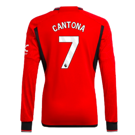 2023-2024 Man Utd Home Long Sleeve Shirt (Kids) (Cantona 7)