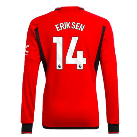 2023-2024 Man Utd Home Long Sleeve Shirt (Kids) (Eriksen 14)
