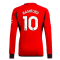 2023-2024 Man Utd Home Long Sleeve Shirt (Kids) (Rashford 10)