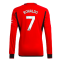 2023-2024 Man Utd Home Long Sleeve Shirt (Kids) (Ronaldo 7)
