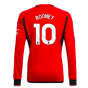 2023-2024 Man Utd Home Long Sleeve Shirt (Kids) (Rooney 10)