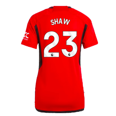 2023-2024 Man Utd Home Shirt (Ladies) (Shaw 23)