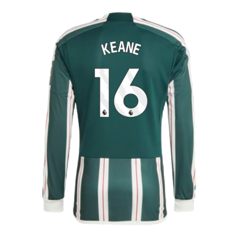 2023-2024 Man Utd Long Sleeve Away Shirt (Keane 16)