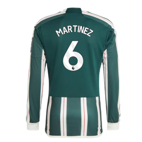 2023-2024 Man Utd Long Sleeve Away Shirt (Martinez 6)