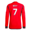 2023-2024 Man Utd Long Sleeve Home Shirt (Best 7)