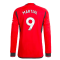 2023-2024 Man Utd Long Sleeve Home Shirt (Martial 9)