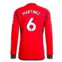 2023-2024 Man Utd Long Sleeve Home Shirt (Martinez 6)