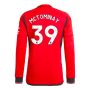 2023-2024 Man Utd Long Sleeve Home Shirt (McTominay 39)