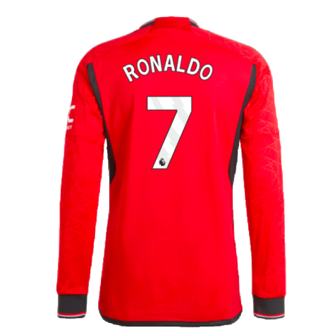2023-2024 Man Utd Long Sleeve Home Shirt (Ronaldo 7)