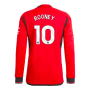 2023-2024 Man Utd Long Sleeve Home Shirt (Rooney 10)