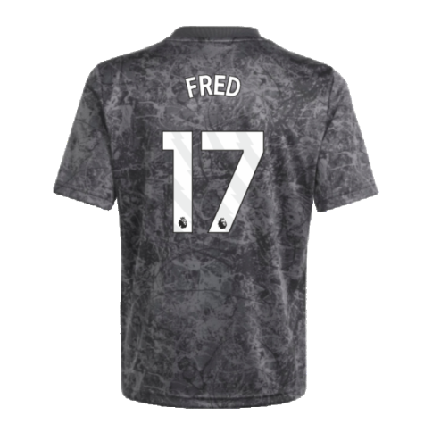 2023-2024 Man Utd Pre-Match Shirt (Black) - Kids (Fred 17)