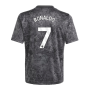 2023-2024 Man Utd Pre-Match Shirt (Black) - Kids (Ronaldo 7)