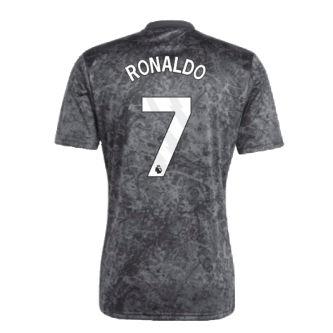 2023-2024 Man Utd Pre-Match Shirt (Black) (Ronaldo 7)