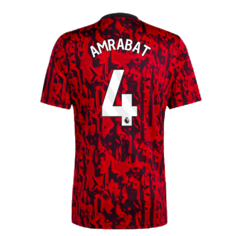 2023-2024 Man Utd Pre-Match Shirt (Red) (Amrabat 4)