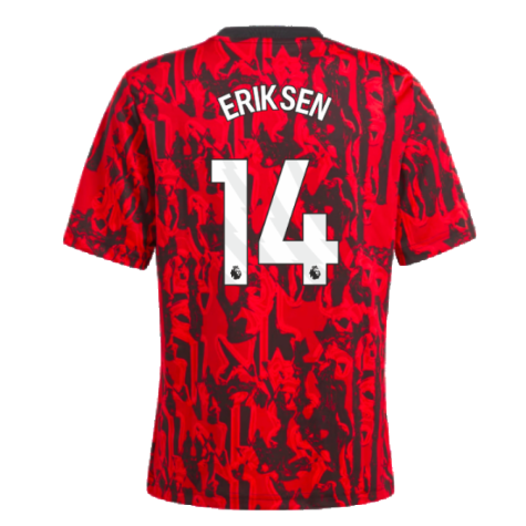2023-2024 Man Utd Pre-Match Shirt (Red) - Kids (Eriksen 14)