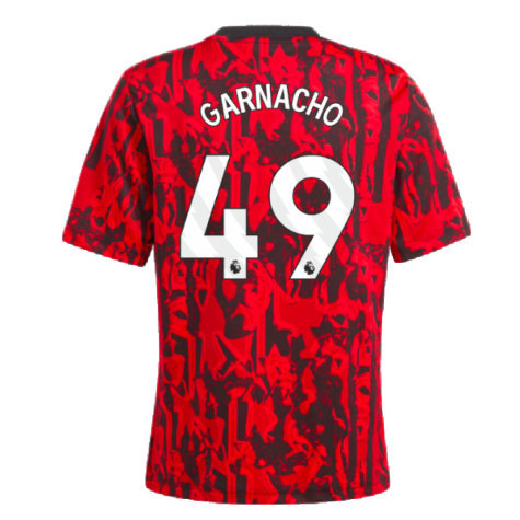 2023-2024 Man Utd Pre-Match Shirt (Red) - Kids (Garnacho 17)