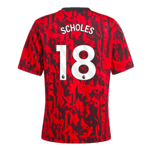 2023-2024 Man Utd Pre-Match Shirt (Red) - Kids (Scholes 18)