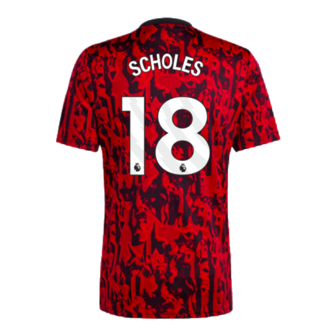 2023-2024 Man Utd Pre-Match Shirt (Red) (Scholes 18)