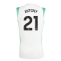 2023-2024 Man Utd Sleeveless Jersey (White) (Antony 21)