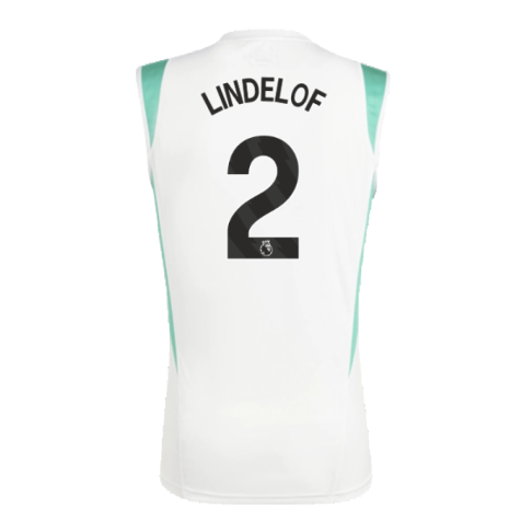 2023-2024 Man Utd Sleeveless Jersey (White) (Lindelof 2)