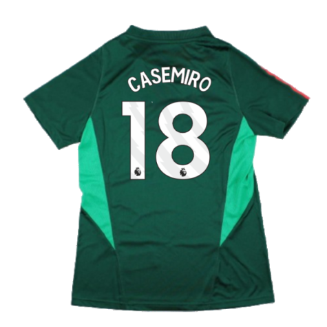 2023-2024 Man Utd Training Shirt (Green) - Ladies (Casemiro 18)
