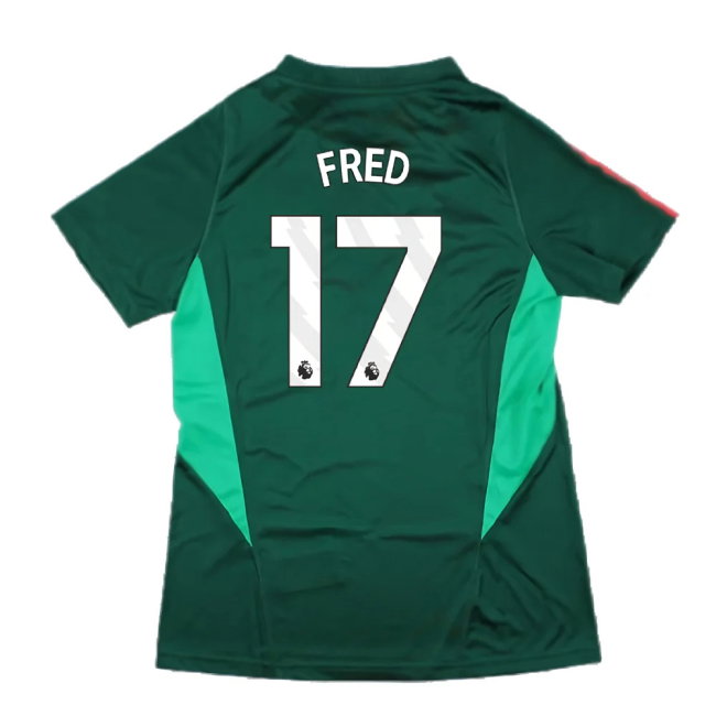 2023-2024 Man Utd Training Shirt (Green) - Ladies (Fred 17)