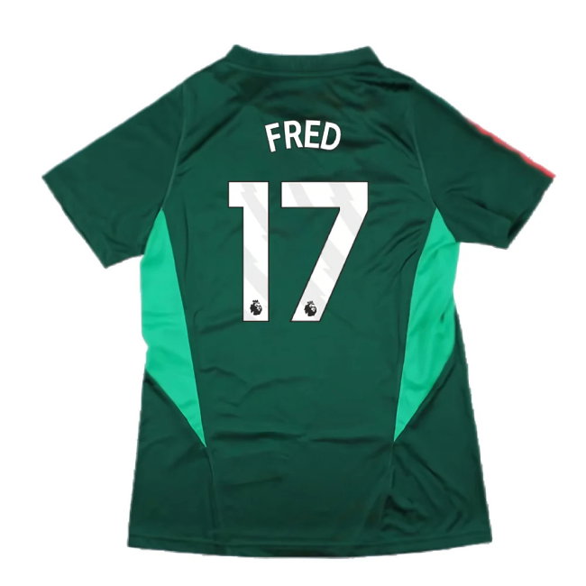 2023-2024 Man Utd Training Shirt (Green) - Ladies (Fred 17)
