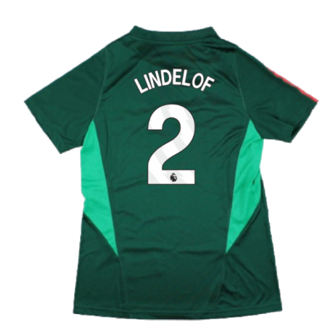 2023-2024 Man Utd Training Shirt (Green) - Ladies (Lindelof 2)