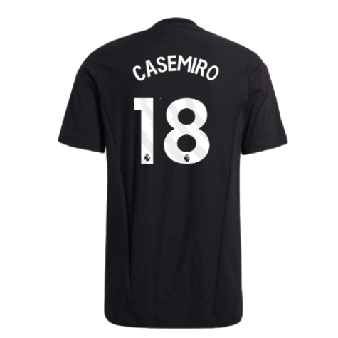 2023-2024 Man Utd Training Tee (Black) (Casemiro 18)