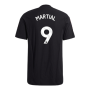 2023-2024 Man Utd Training Tee (Black) (Martial 9)