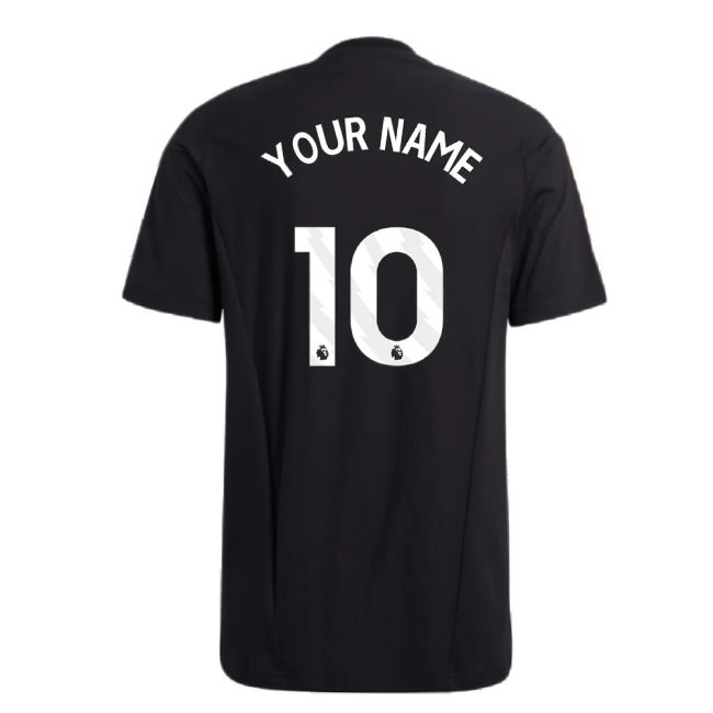 2023-2024 Man Utd Training Tee (Black) (Your Name)