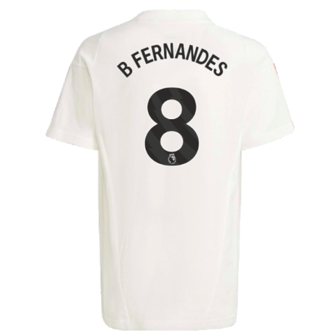 2023-2024 Man Utd Training Tee (White) - Kids (B Fernandes 8)