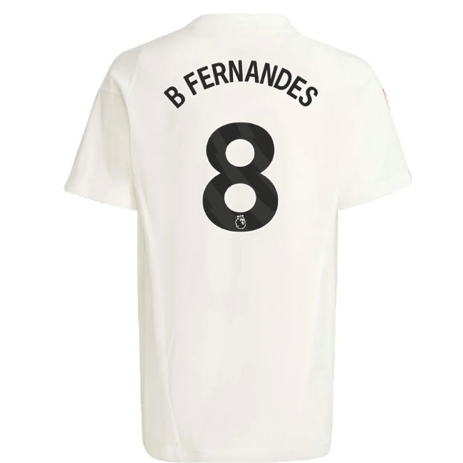 2023-2024 Man Utd Training Tee (White) - Kids (B Fernandes 8)