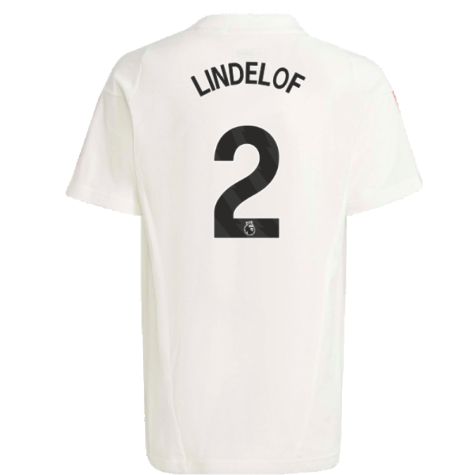 2023-2024 Man Utd Training Tee (White) - Kids (Lindelof 2)