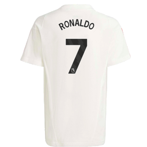 2023-2024 Man Utd Training Tee (White) - Kids (Ronaldo 7)