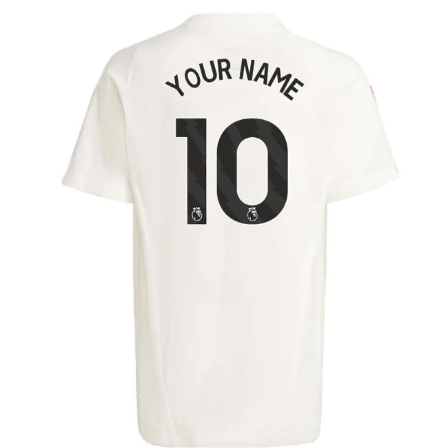 2023-2024 Man Utd Training Tee (White) - Kids (Your Name)