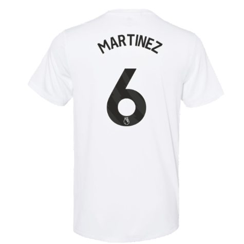2023-2024 Man Utd Training Tee (White) (Martinez 6)