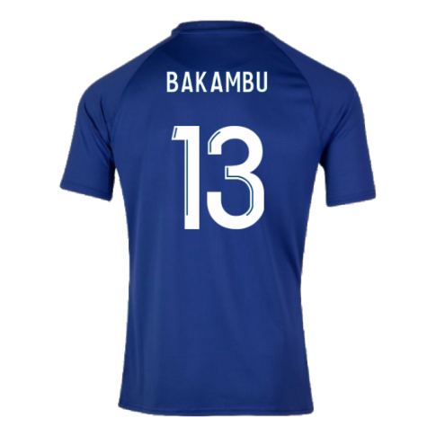 2023-2024 Marseille Pre-Match Jersey (Blue) (Bakambu 13)