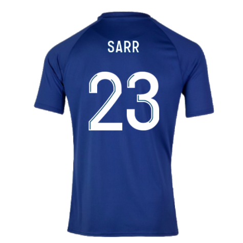 2023-2024 Marseille Pre-Match Jersey (Blue) (Sarr 23)