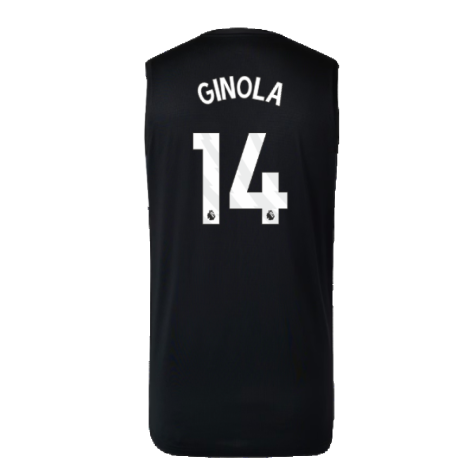 2023-2024 Newcastle Coaches Training Vest (Black) (Ginola 14)