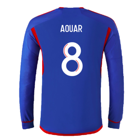 2023-2024 Olympique Lyon Long Sleeve Away Shirt (Aouar 8)