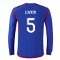 2023-2024 Olympique Lyon Long Sleeve Away Shirt (Lovren 5)