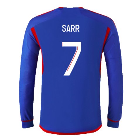 2023-2024 Olympique Lyon Long Sleeve Away Shirt (Sarr 7)