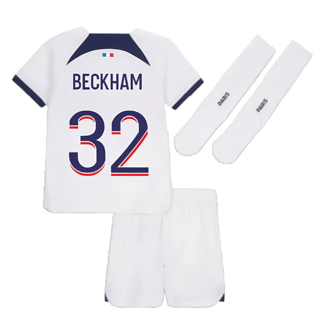 2023-2024 PSG Away Little Boys Mini Kit (Beckham 32)