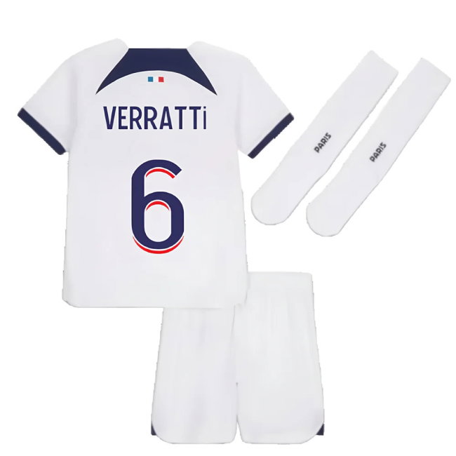 2023-2024 PSG Away Little Boys Mini Kit (Verratti 6)